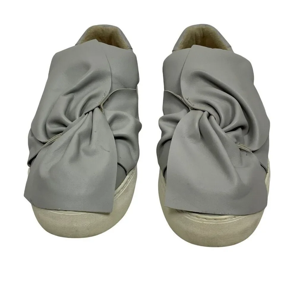 J/‎ SLIDES NYC Slip On Woman Leather Shoes Size 7.5 Gray